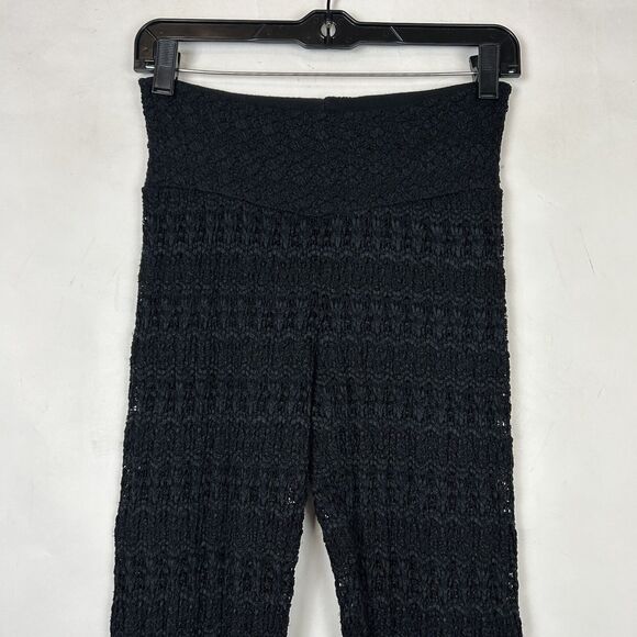 Nightcap pants Womens size 1 XS Mid Rise Lace skinny black sheer Msrp $187 - Picture 4 of 6